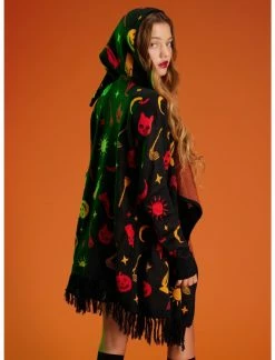 HUNIVERS Her Universe Disney Hocus Pocus Dani Hooded Fringe Cardigan 5 HUNIVERS Her Universe Disney Hocus Pocus Dani Hooded Fringe Cardigan -Dresses Online Store 18125593 av2