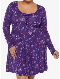 HUNIVERS Her Universe Disney Hocus Pocus Icon Lace-Up Dress Plus Size