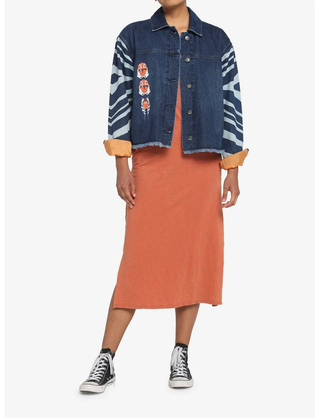 HUNIVERS Her Universe Star Wars Ahsoka Tano Clone Trooper Denim Jacket 2 HUNIVERS Her Universe Star Wars Ahsoka Tano Clone Trooper Denim Jacket - Image 2