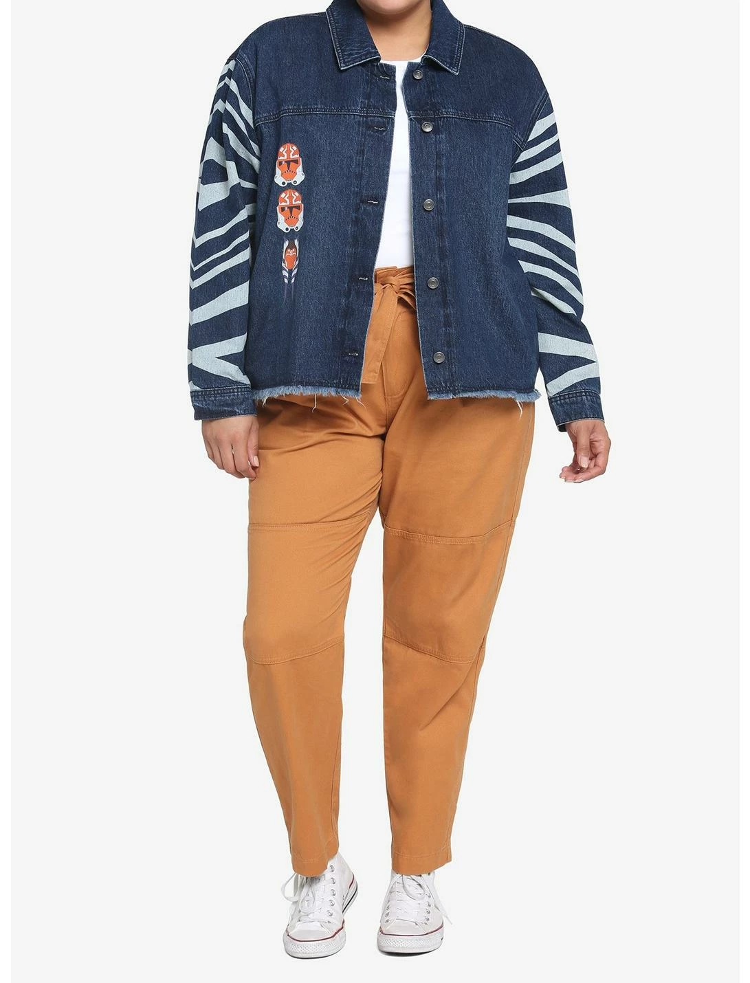 HUNIVERS Her Universe Star Wars Ahsoka Tano Clone Trooper Denim Jacket Plus Size 2 HUNIVERS Her Universe Star Wars Ahsoka Tano Clone Trooper Denim Jacket Plus Size - Image 2