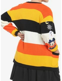 HUNIVERS Her Universe Disney Halloween Mickey Mouse Stripe Open Cardigan Plus Size Her Universe Exclusive -Dresses Online Store 18385862 av2