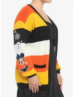 HUNIVERS Her Universe Disney Halloween Mickey Mouse Stripe Open Cardigan Plus Size Her Universe Exclusive -Dresses Online Store 18385862 av3