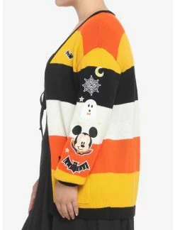 HUNIVERS Her Universe Disney Halloween Mickey Mouse Stripe Open Cardigan Plus Size Her Universe Exclusive -Dresses Online Store 18385862 av4