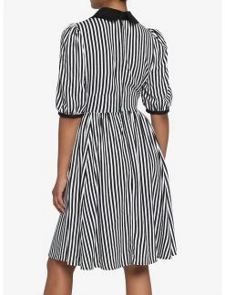 HUNIVERS Black & White Stripe Bow Retro Dress -Dresses Online Store 18568411 av2