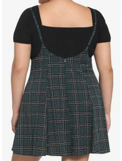 HUNIVERS Green Plaid High-Waisted Suspender Skirt Plus Size 5 HUNIVERS Green Plaid High-Waisted Suspender Skirt Plus Size -Dresses Online Store 18569453 av2