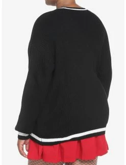 HUNIVERS Skull Embroidery Varsity Stripe Cardigan Plus Size 5 HUNIVERS Skull Embroidery Varsity Stripe Cardigan Plus Size -Dresses Online Store 18570892 av2