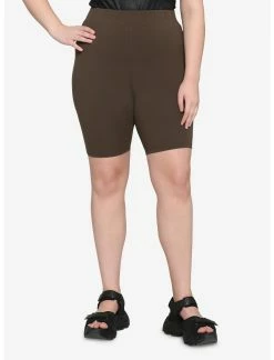 HUNIVERS Olive 10 Inch Inseam Bike Shorts Plus Size