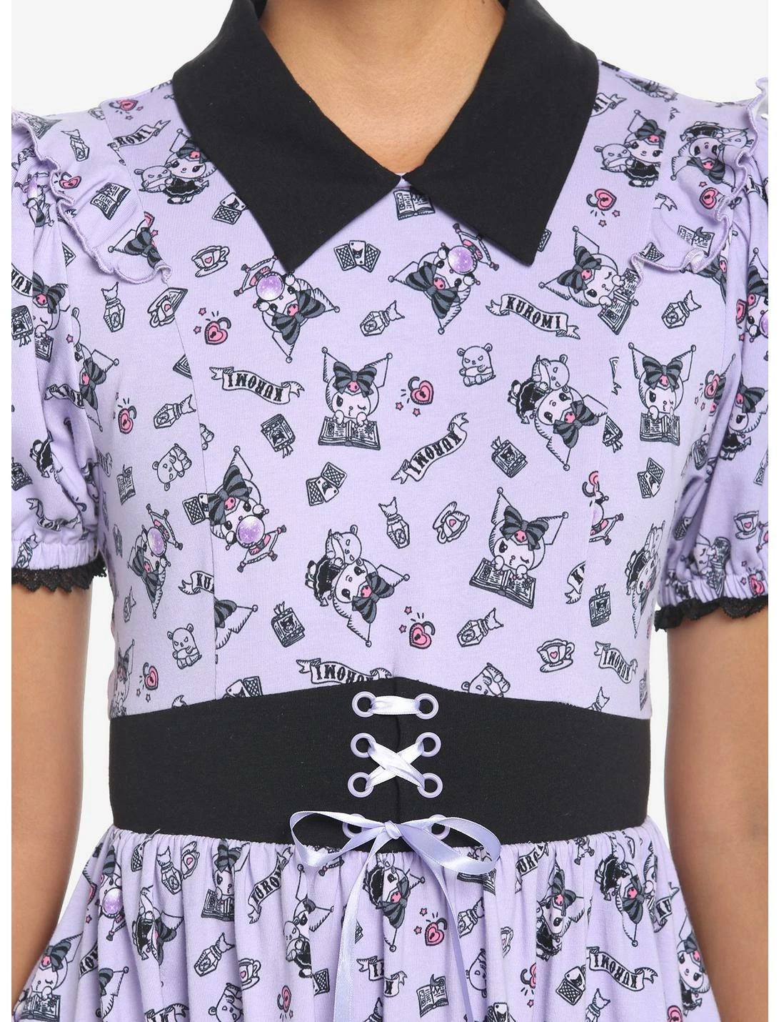 HUNIVERS Kuromi Crystal Ball Lolita Lace Dress 4 HUNIVERS Kuromi Crystal Ball Lolita Lace Dress - Image 4