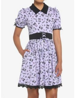 HUNIVERS Kuromi Crystal Ball Lolita Lace Dress