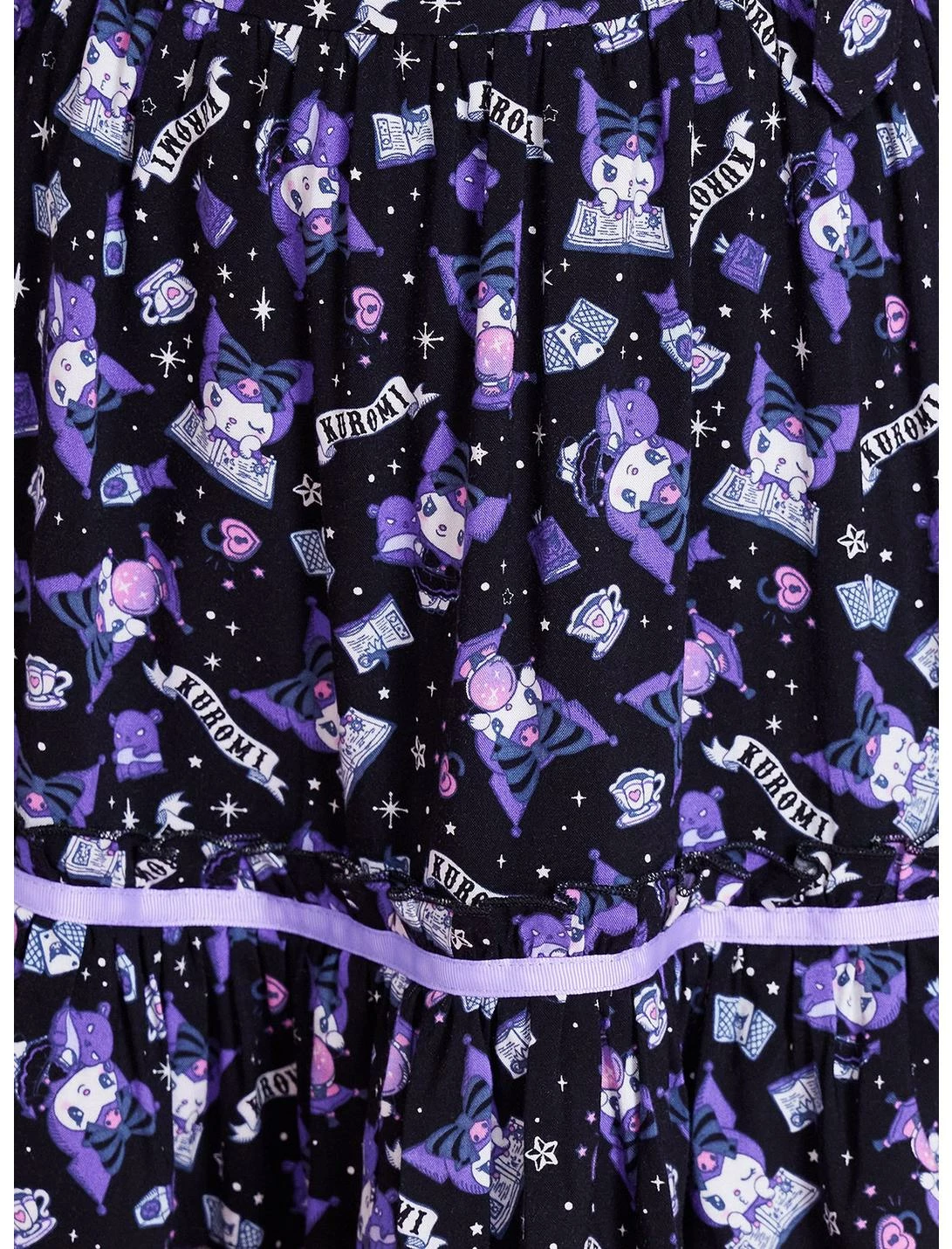 HUNIVERS Kuromi Fortune Teller Tiered Suspender Skirt 4 HUNIVERS Kuromi Fortune Teller Tiered Suspender Skirt - Image 4