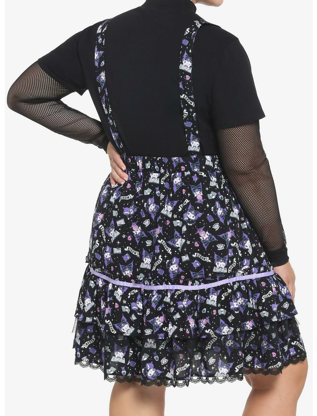 HUNIVERS Kuromi Fortune Teller Tiered Suspender Skirt Plus Size 3 HUNIVERS Kuromi Fortune Teller Tiered Suspender Skirt Plus Size - Image 3
