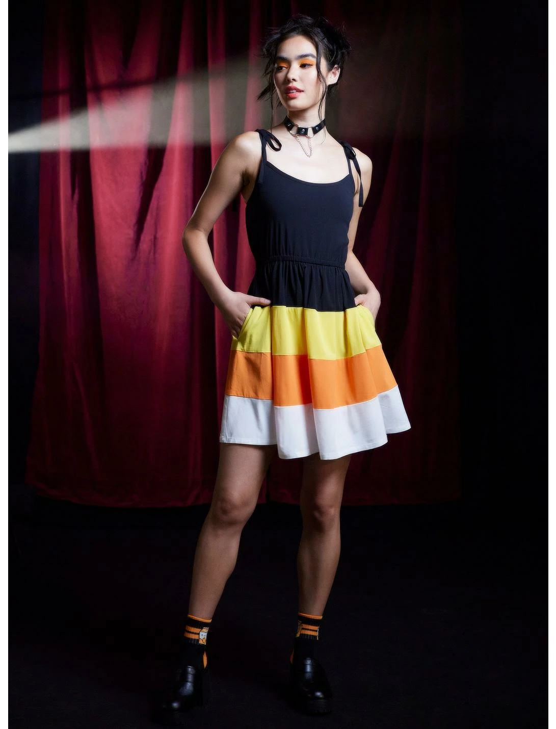 HUNIVERS Candy Corn Tiered Dress 2 HUNIVERS Candy Corn Tiered Dress - Image 2
