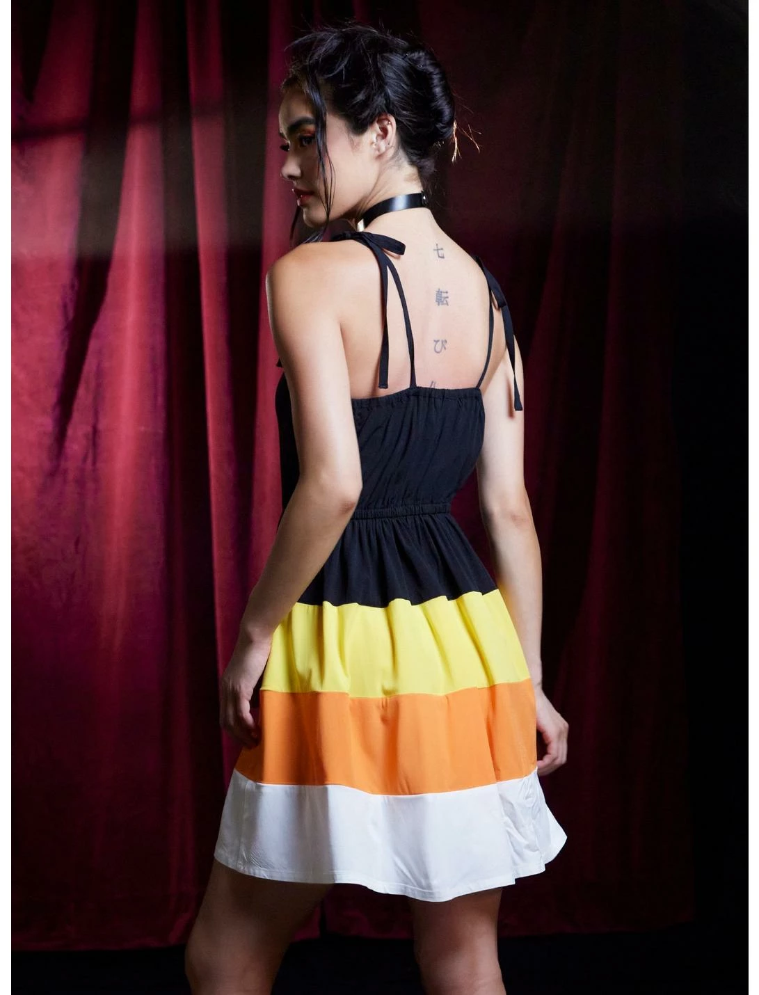 HUNIVERS Candy Corn Tiered Dress 3 HUNIVERS Candy Corn Tiered Dress - Image 3