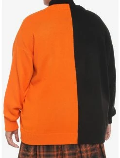 HUNIVERS Orange & Black Pumpkin Split Cardigan Plus Size -Dresses Online Store 18780344 av2