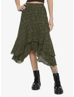 HUNIVERS Skeleton Fairy Midi Skirt