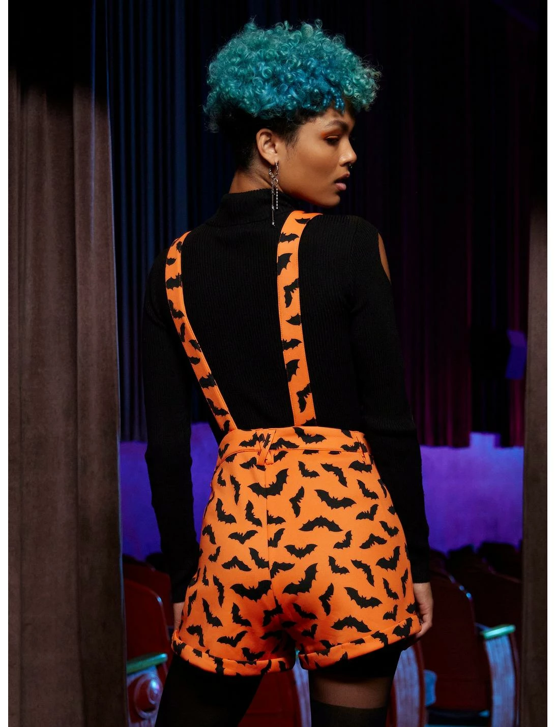 HUNIVERS Orange & Black Bat Shortalls 3 HUNIVERS Orange & Black Bat Shortalls - Image 3