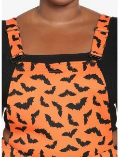 HUNIVERS Orange & Black Bat Shortalls Plus Size 9 HUNIVERS Orange & Black Bat Shortalls Plus Size -Dresses Online Store 18780585 av3