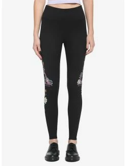 HUNIVERS Harry Potter Deathly Hallows Floral Leggings