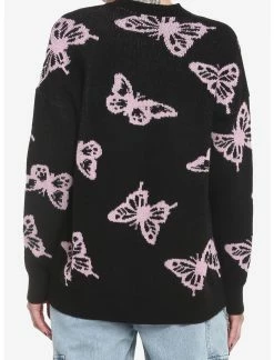 HUNIVERS Black & Pink Butterfly Cardigan 5 HUNIVERS Black & Pink Butterfly Cardigan -Dresses Online Store 18801290 av2