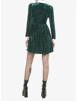 HUNIVERS Her Universe Disney The Haunted Mansion Ghost Host Velvet Long-Sleeve Dress 5 HUNIVERS Her Universe Disney The Haunted Mansion Ghost Host Velvet Long-Sleeve Dress -Dresses Online Store 18867507 av2