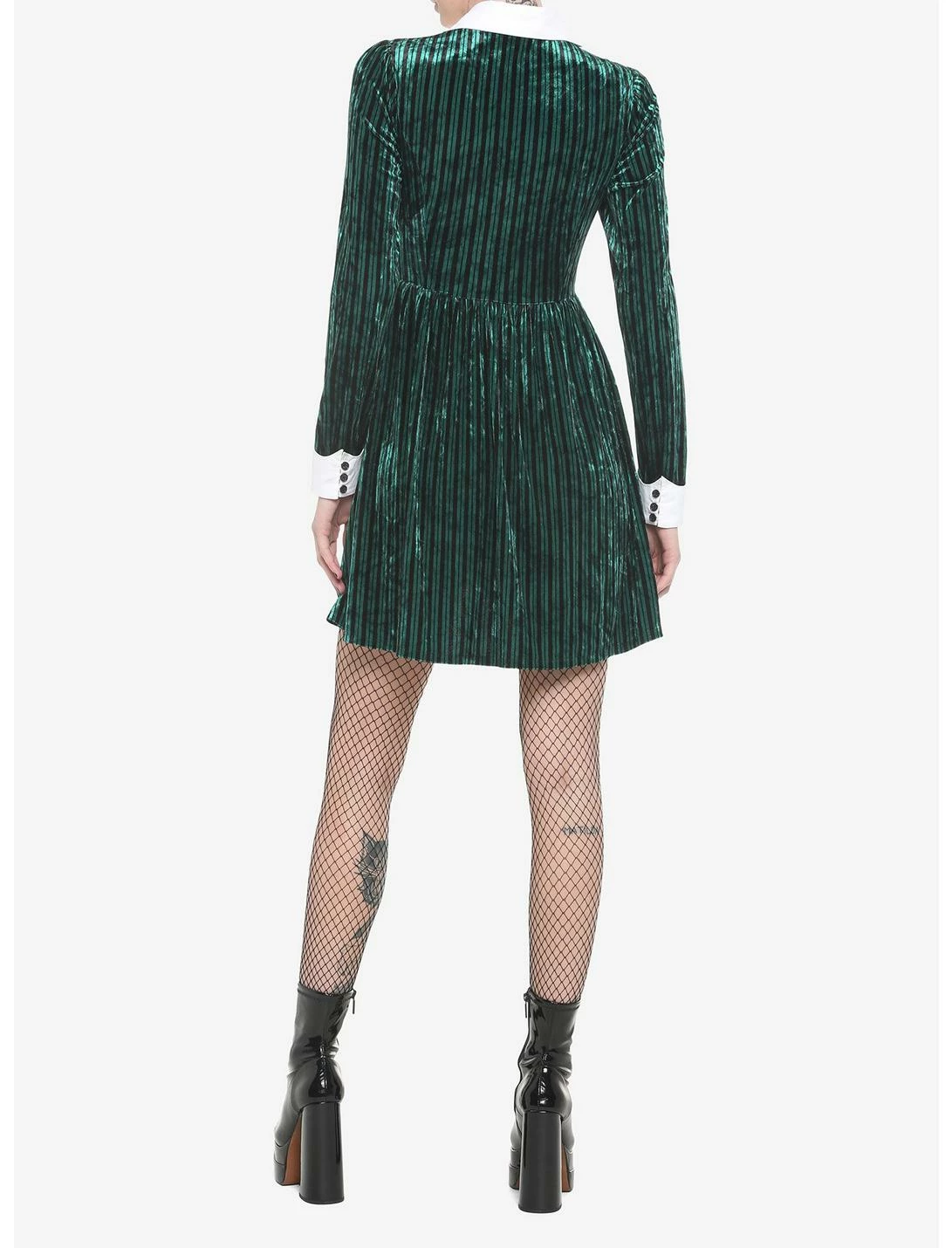 HUNIVERS Her Universe Disney The Haunted Mansion Ghost Host Velvet Long-Sleeve Dress 3 HUNIVERS Her Universe Disney The Haunted Mansion Ghost Host Velvet Long-Sleeve Dress - Image 3