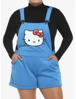 HUNIVERS Hello Kitty Blue Shortalls Plus Size