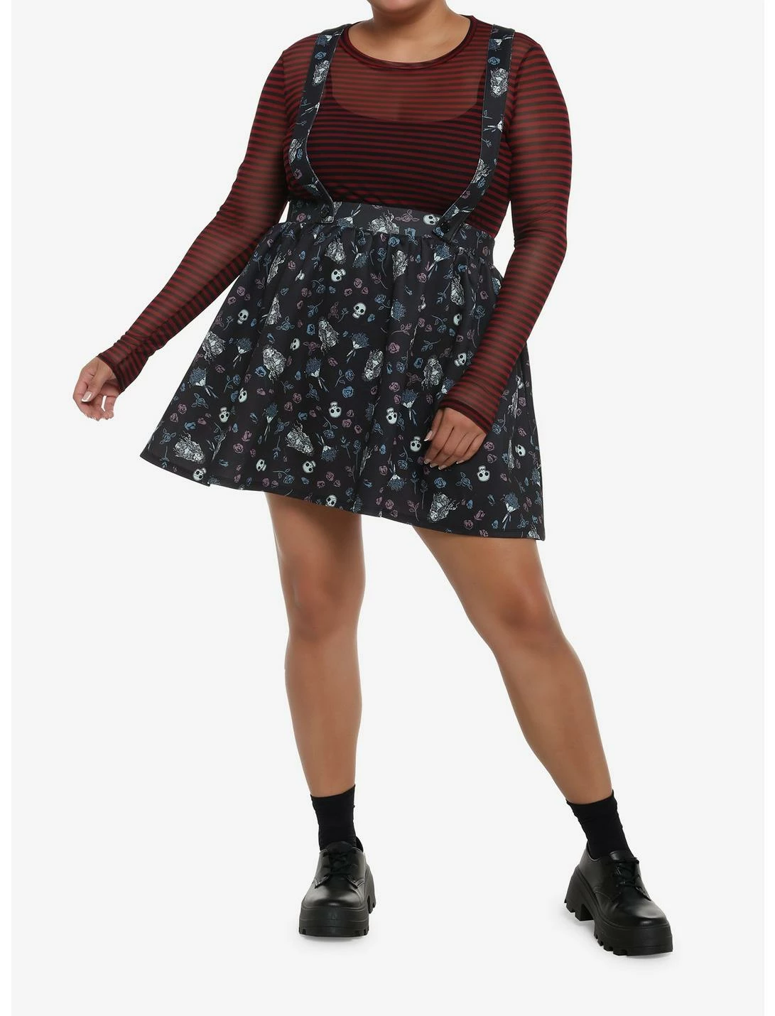 HUNIVERS Corpse Bride Icon Suspender Skirt Plus Size 2 HUNIVERS Corpse Bride Icon Suspender Skirt Plus Size - Image 2