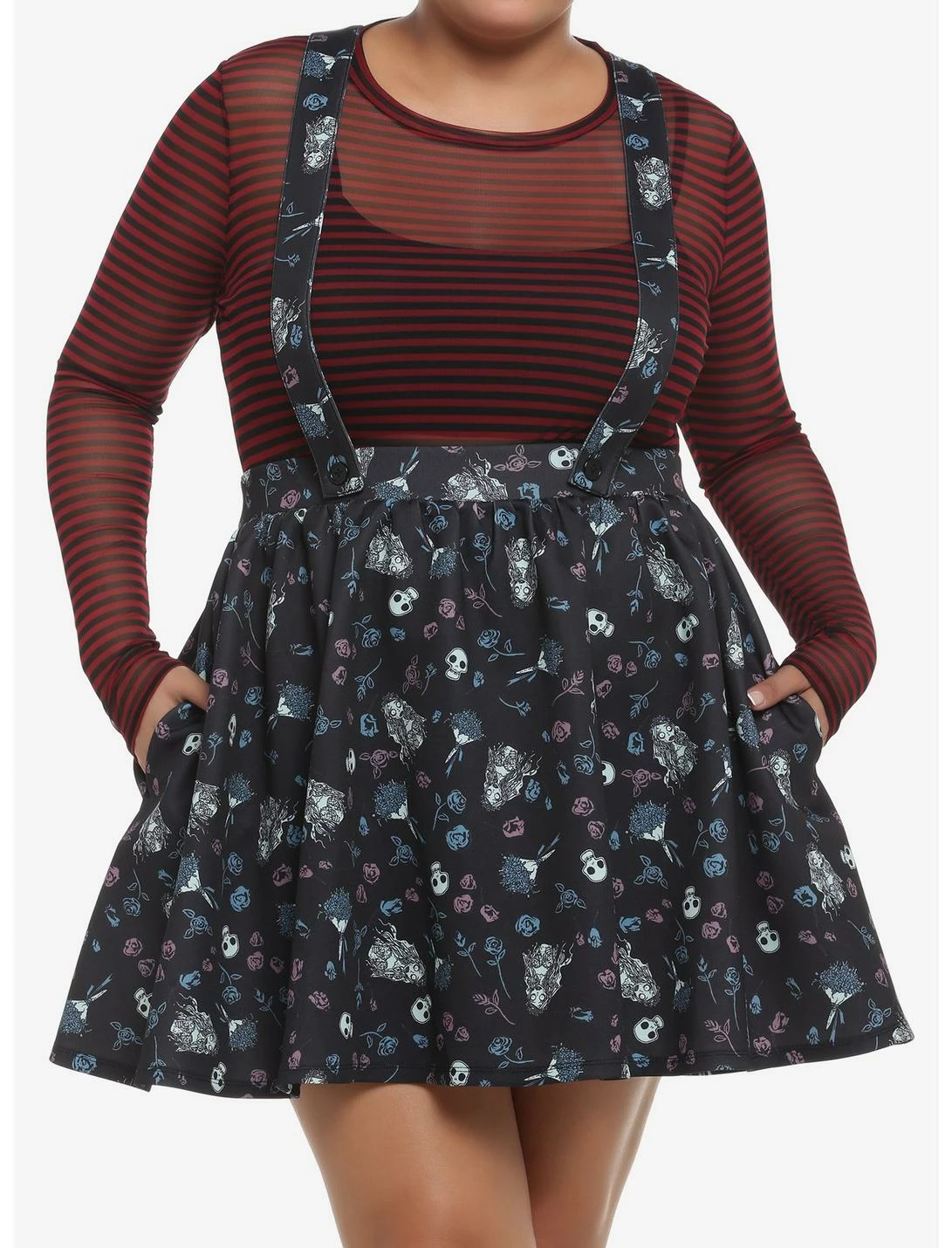 HUNIVERS Corpse Bride Icon Suspender Skirt Plus Size 1 HUNIVERS Corpse Bride Icon Suspender Skirt Plus Size