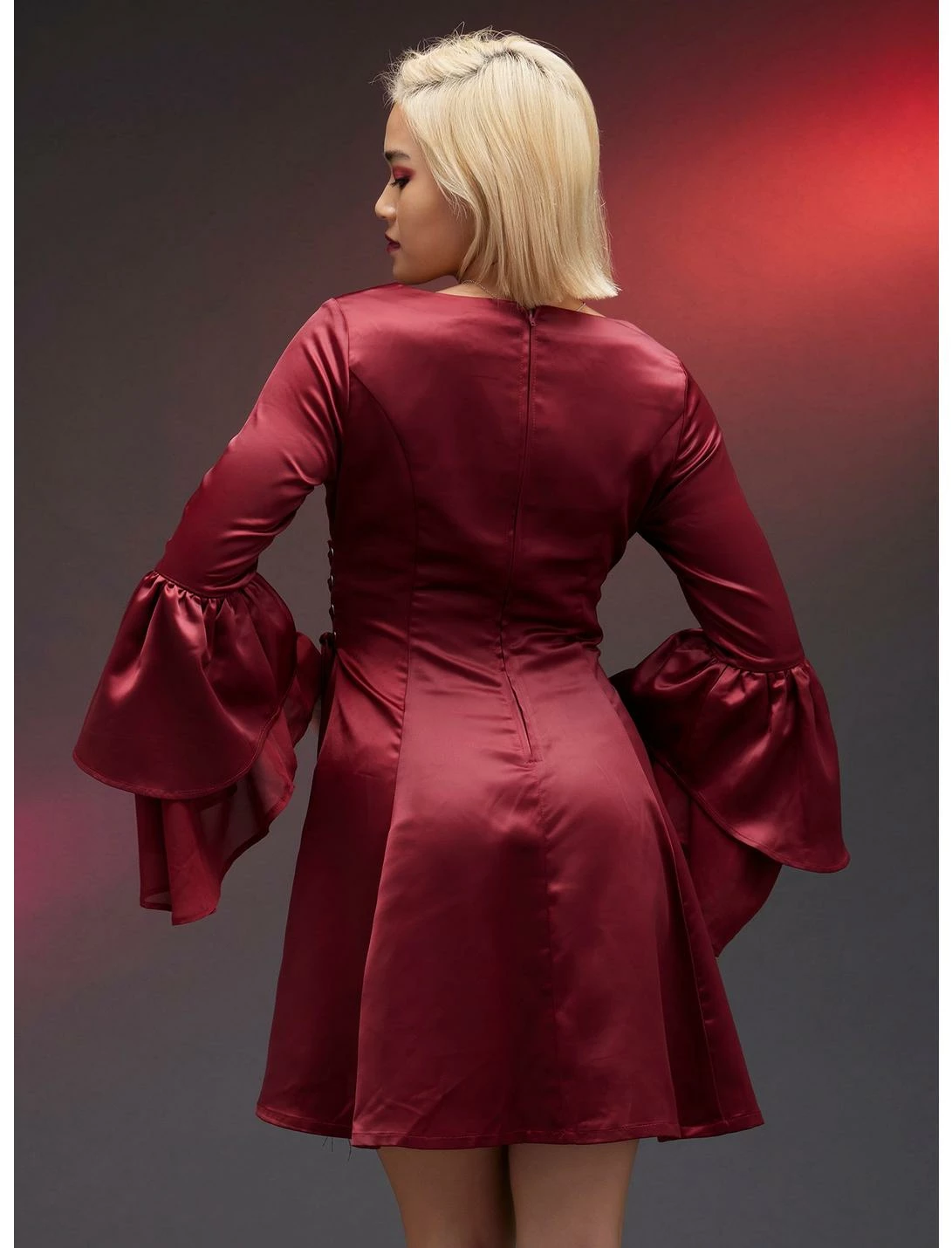 HUNIVERS House Of The Dragon Rhaenyra Targaryen Bell Sleeve Dress 3 HUNIVERS House Of The Dragon Rhaenyra Targaryen Bell Sleeve Dress - Image 3