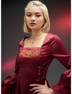 HUNIVERS House Of The Dragon Rhaenyra Targaryen Bell Sleeve Dress 9 HUNIVERS House Of The Dragon Rhaenyra Targaryen Bell Sleeve Dress -Dresses Online Store 18885749 av4