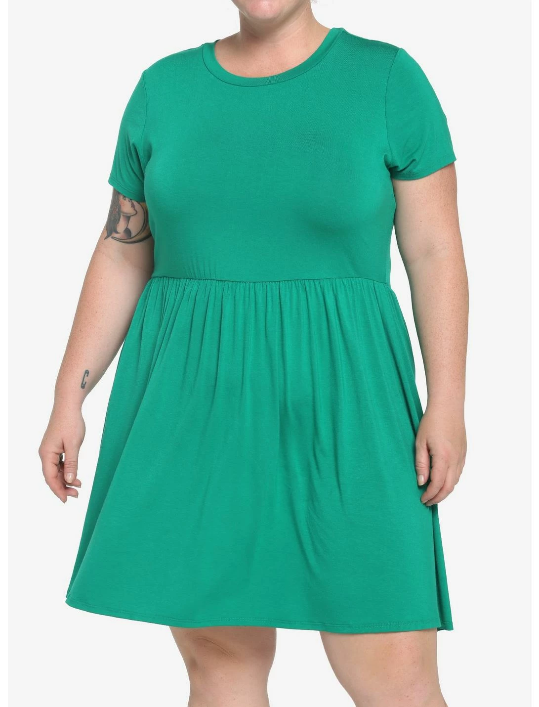 HUNIVERS Green Skater Dress Plus Size 1 HUNIVERS Green Skater Dress Plus Size