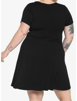 HUNIVERS Black Skater Dress Plus Size -Dresses Online Store 18984535 av2