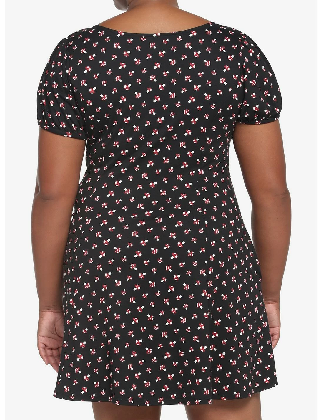 HUNIVERS Black Mushroom Empire Dress Plus Size 3 HUNIVERS Black Mushroom Empire Dress Plus Size - Image 3