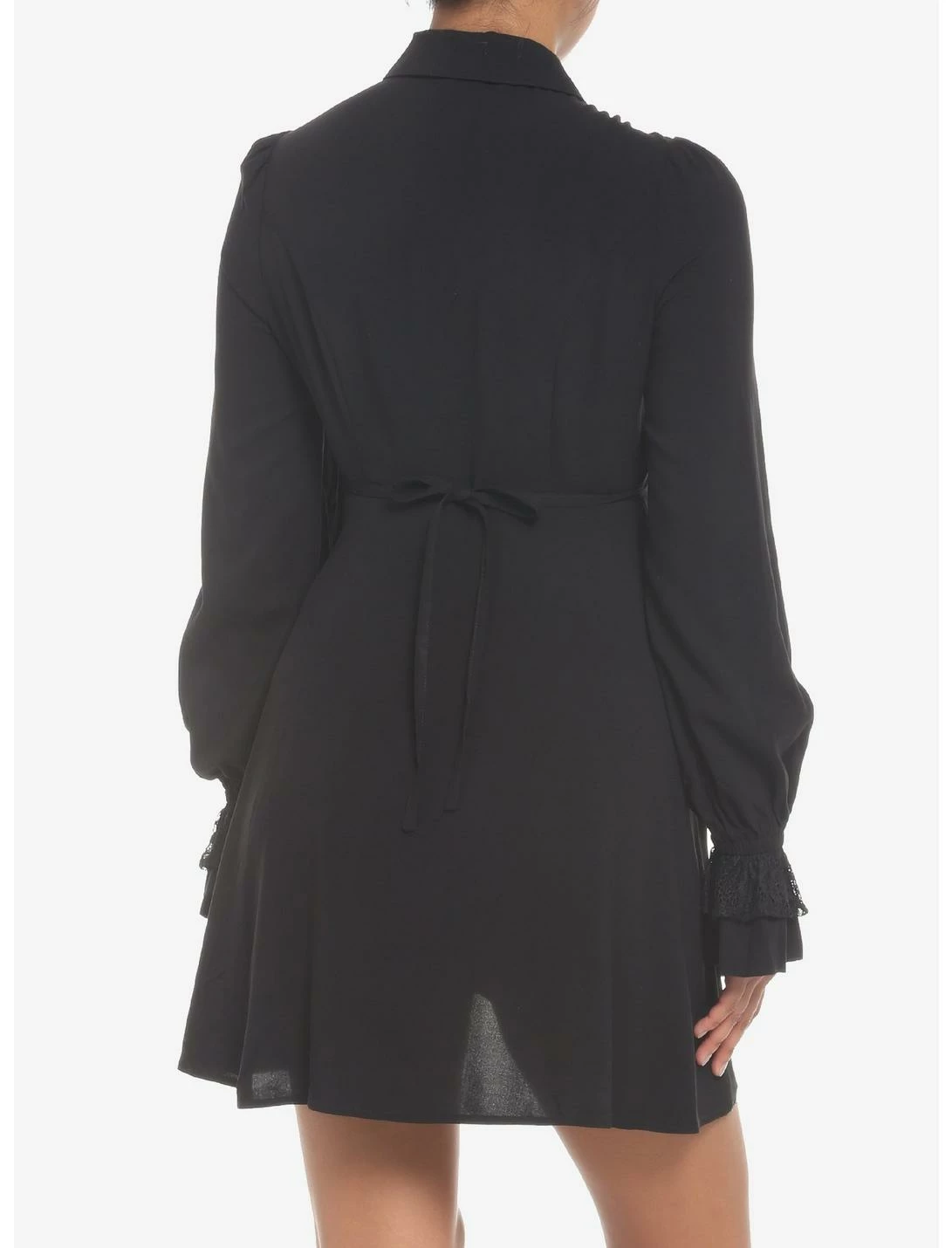 HUNIVERS Black Lace Collared Dress 3 HUNIVERS Black Lace Collared Dress - Image 3