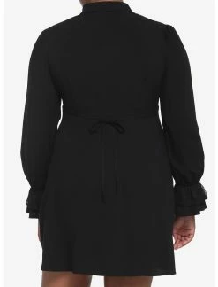 HUNIVERS Black Lace Collared Dress Plus Size 5 HUNIVERS Black Lace Collared Dress Plus Size -Dresses Online Store 19001240 av2
