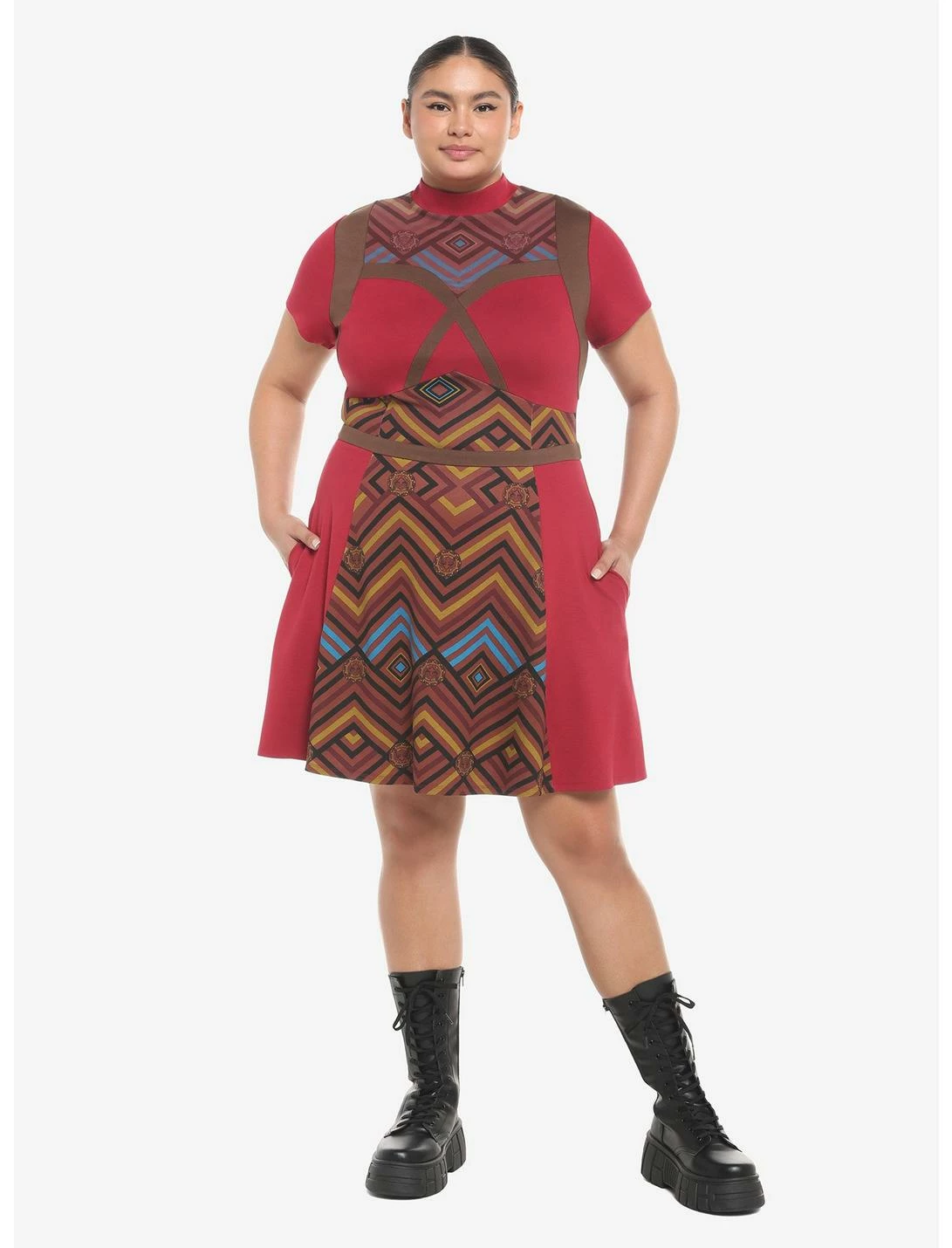 HUNIVERS Her Universe Marvel Black Panther: Wakanda Forever Dora Milaje Dress Plus Size 2 HUNIVERS Her Universe Marvel Black Panther: Wakanda Forever Dora Milaje Dress Plus Size - Image 2