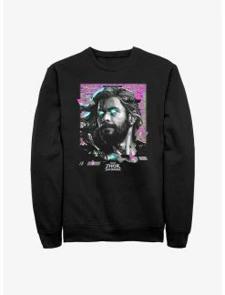 Null Marvel Thor: Love And Thunder Glitch Thor Sweatshirt