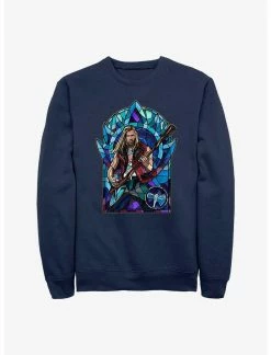 Null Marvel Thor: Love And Thunder Stained Glass Rocker Sweatshirt