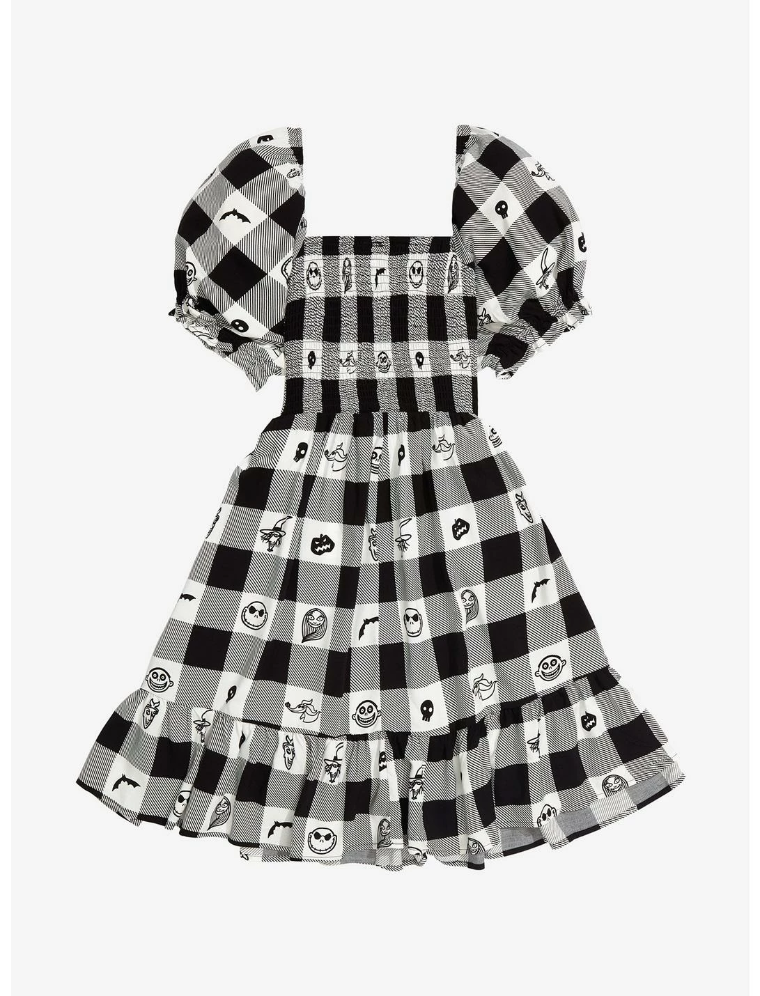 HUNIVERS Her Universe Disney The Nightmare Before Christmas Face Portraits Gingham Smocked Dress 2 HUNIVERS Her Universe Disney The Nightmare Before Christmas Face Portraits Gingham Smocked Dress - Image 2