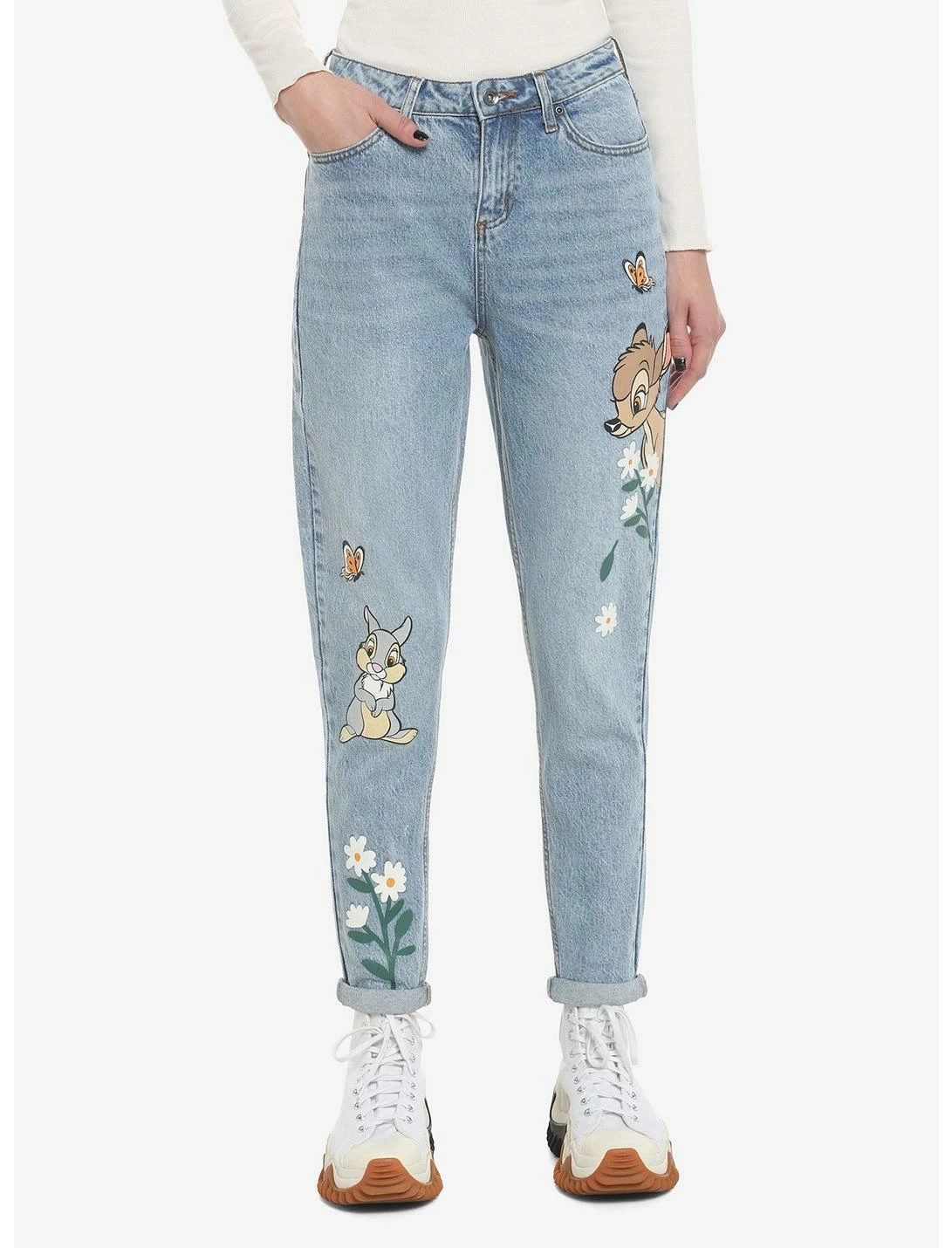 HUNIVERS Disney Bambi & Thumper Mom Jeans 1 HUNIVERS Disney Bambi & Thumper Mom Jeans