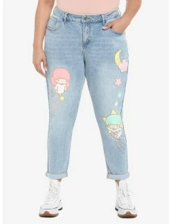 HUNIVERS Little Twin Stars Mom Jeans Plus Size