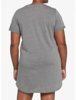 HUNIVERS Heather Grey T-Shirt Dress Plus Size -Dresses Online Store 19166939 av2