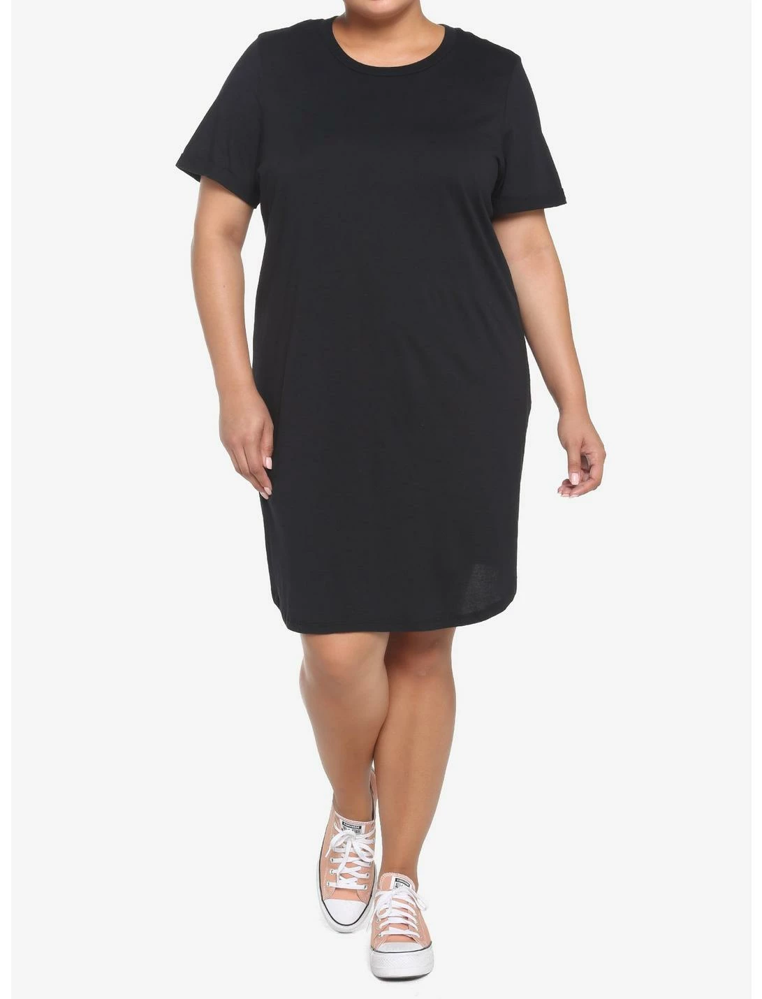 HUNIVERS Black T-Shirt Dress Plus Size 2 HUNIVERS Black T-Shirt Dress Plus Size - Image 2