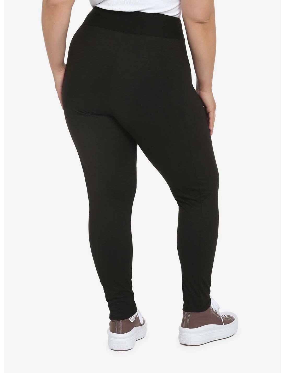 HUNIVERS Black Leggings With Pocket Plus Size 2 HUNIVERS Black Leggings With Pocket Plus Size - Image 2