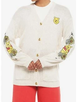 HUNIVERS Disney Winnie The Pooh Embroidered Oversized Cardigan