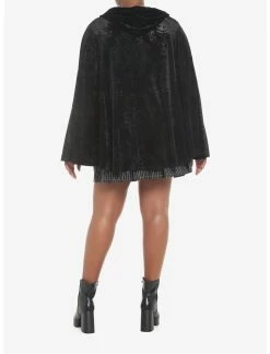 HUNIVERS The Nightmare Before Christmas Jack Velvet Hooded Cape Plus Size -Dresses Online Store 19180311 av2