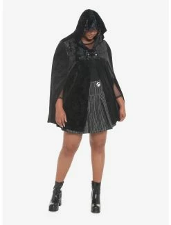 HUNIVERS The Nightmare Before Christmas Jack Velvet Hooded Cape Plus Size -Dresses Online Store 19180311 av3