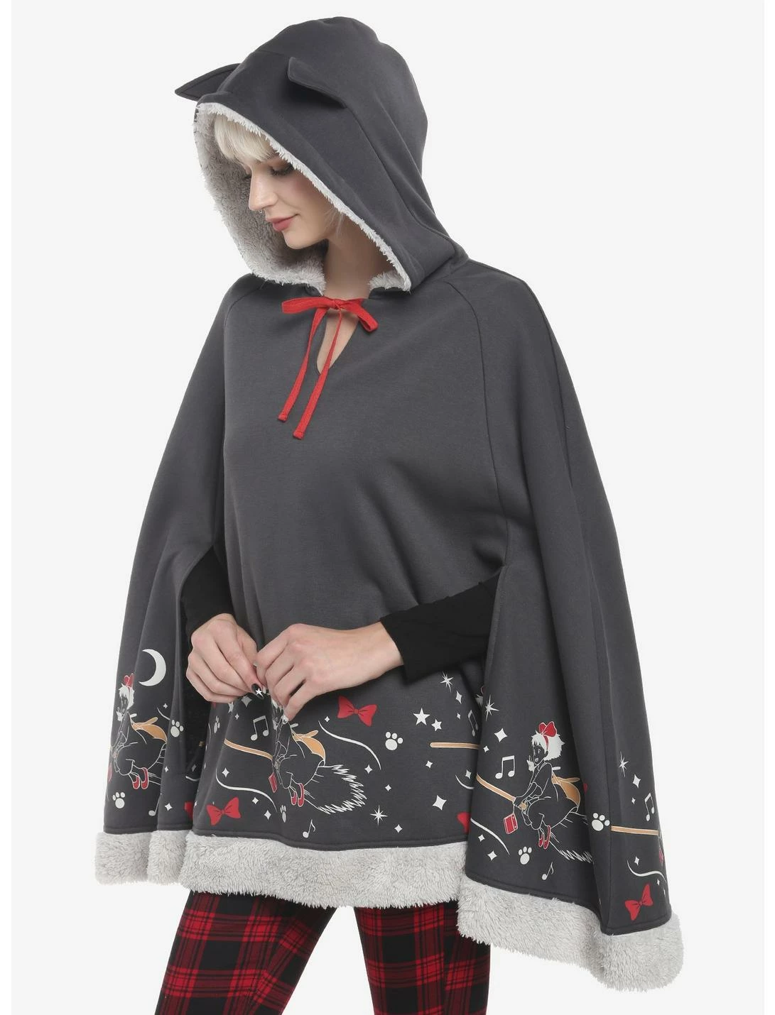 HUNIVERS Her Universe Studio Ghibli Kiki's Delivery Service Fuzzy Trim Poncho 1 HUNIVERS Her Universe Studio Ghibli Kiki's Delivery Service Fuzzy Trim Poncho