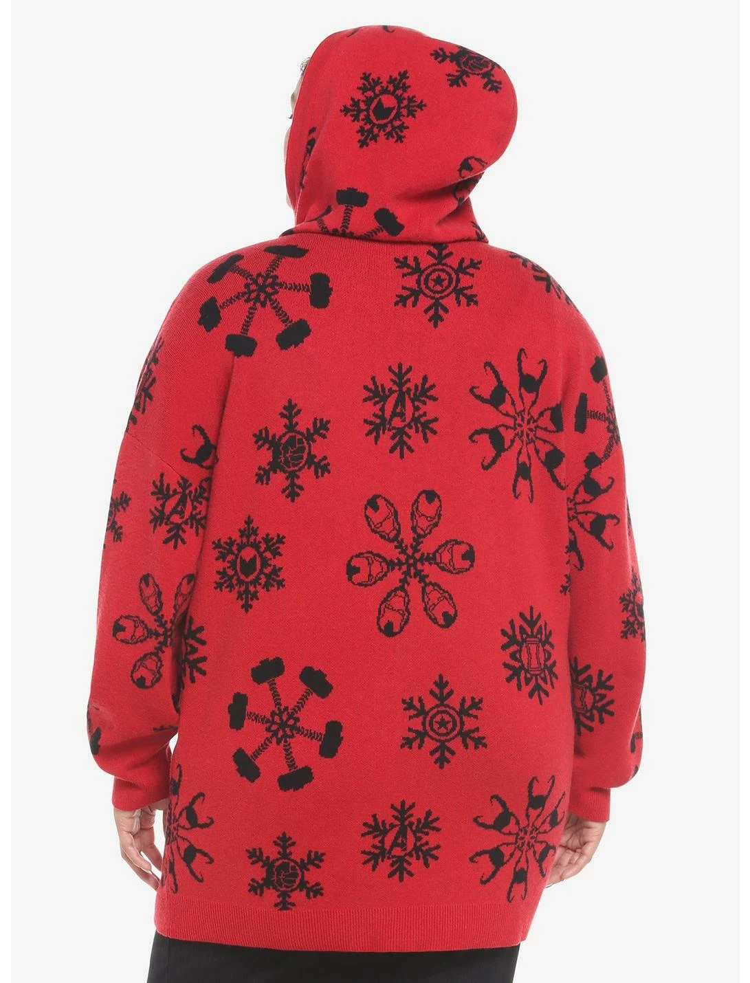 HUNIVERS Her Universe Marvel Snowflake Hooded Cardigan Plus Size 3 HUNIVERS Her Universe Marvel Snowflake Hooded Cardigan Plus Size - Image 3