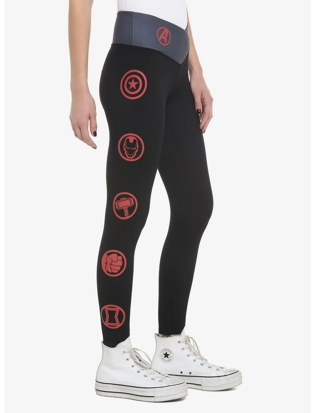 HUNIVERS Her Universe Marvel Avengers Icons Leggings 4 HUNIVERS Her Universe Marvel Avengers Icons Leggings - Image 4